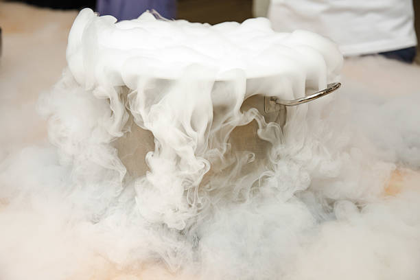 istock Metal pot overflowing with dramatic white vapor. 2216629754