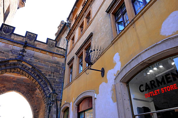 Prague, Czech–September 8th, 2024: Old historic buildings near old Town Square in Prague Czech (Praha, Czechia)
