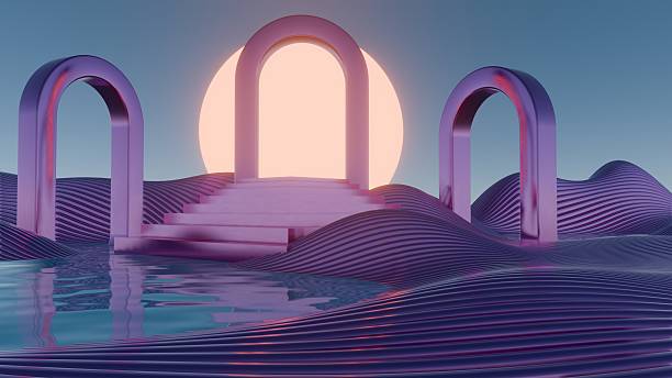 istock Majestic Gateway: A Passage of Arches Amidst Twilight Ripples 2216635951