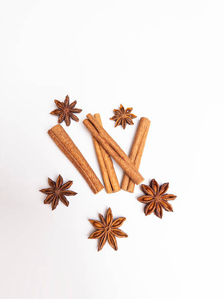 istock A visually striking composition featuring cinnamon sticks and star anise pods neatly arranged on a clean white background 2216636979