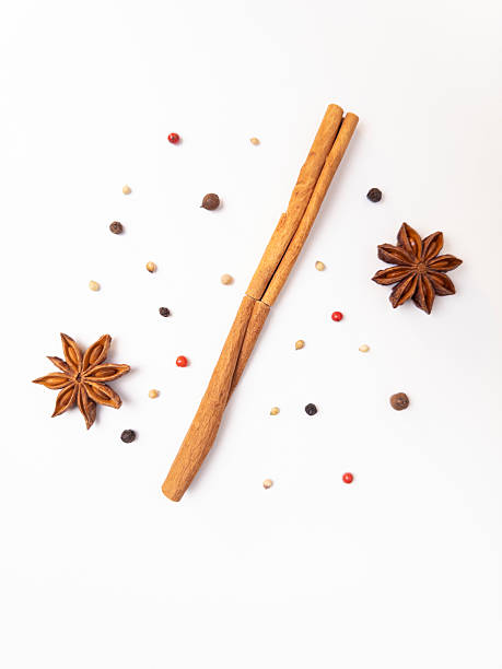 istock Artfully arranged collection of spices on a white background 2216636990