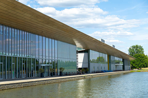 istock the stripe building by the water in Eindhoven High Tech Campus, architecture design 2216639354