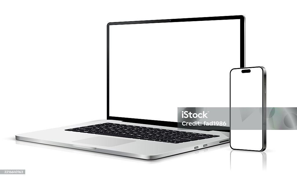 One Computer Mobile Images Laptop Computer And Mobile Phone Mockup Digital Devices Screen Template ...