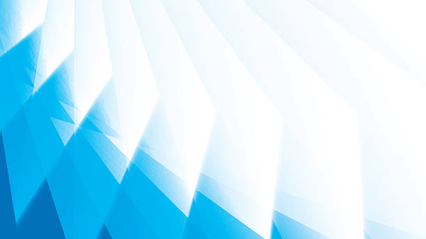 istock Abstract geometric white and blue color, modern design stripes background with glowing light. Vector illustration. 2216644387