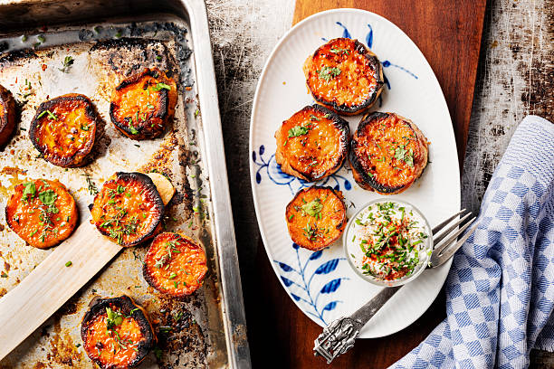 istock Roasted sweet potato slices. 2216646148