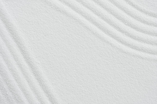 istock Sand texture with shadow on spiritual pattern,Japanese Zen Garden white sand surface with coconut leaf shadow on circles,Harmony,Meditation,Zen like concept 2216646312