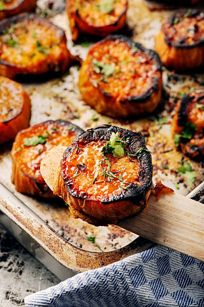 istock Butter roasted sweet potato slices. 2216646362