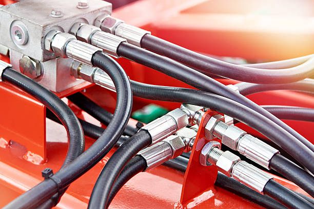 istock Hoses of hydraulic machine 2216651676