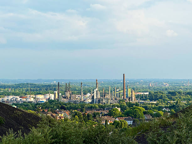 Industrial plant and landscape in Gelsenkirchen.