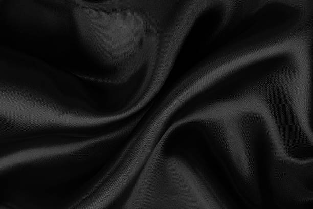 istock Black grey fabric texture background, detail of silk or linen pattern. 2216658722