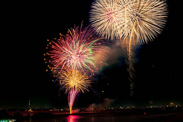 istock Fireworks display at Edogawa River in the Kanto region 2216667038