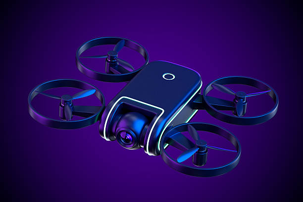 istock Advanced Aerial Technology Concept. Stylish Quadcopter Drone With Camera. 3d Rendering 2216670957