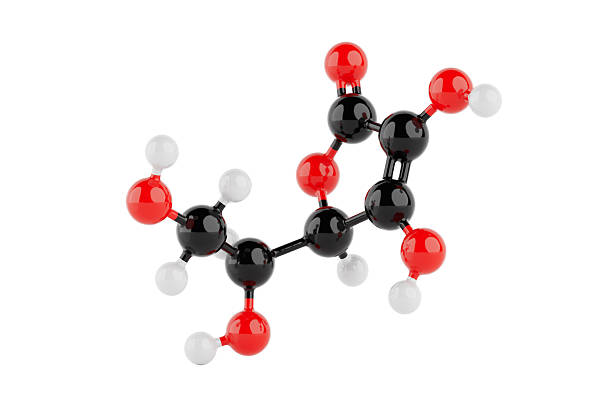 istock Chemical Science Concept. Colorful Vitamin C Molecular Structure Model With Atoms Connected By Bonds. 3d Rendering 2216675198