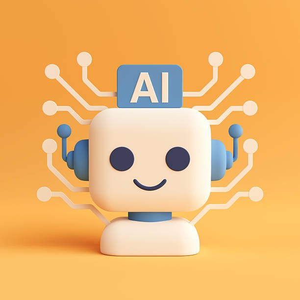istock Artificial Intelligence Concept. Cute Smiling Robot Head With AI Sign And Circuit Lines. 3d Rendering 2216675200