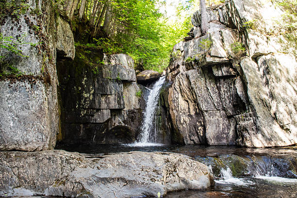 Screw Auger Falls, located at Gulf Hagas gorge in the Katahdin Iron Works Forest in northern Maine.