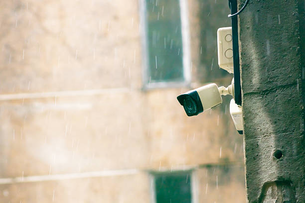 istock Surveillance Camera in Rainy Urban Environment 2216702831