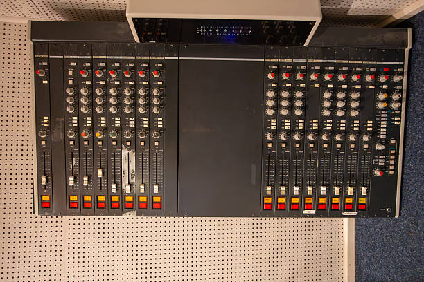 istock High-quality sound mixing console in a professional recording studio used during a session in the late afternoon 2216704259