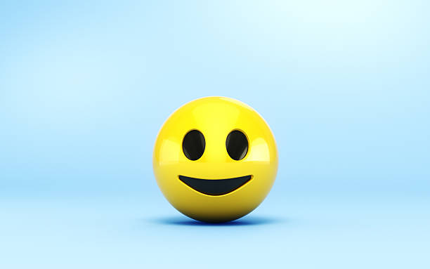 istock Smiley Emoji Icon on Soft Blue Infinite Background 2216706300