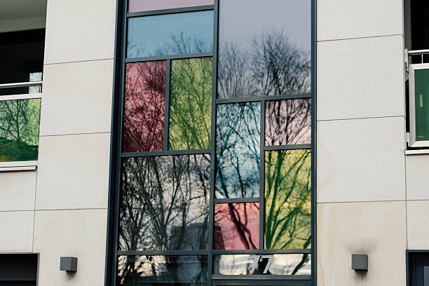 istock Partial view of an aged exterior facade with windows 2216722501