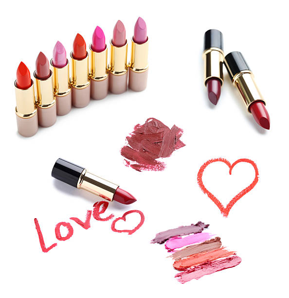 istock Collage of lipsticks on a white background 2216729923