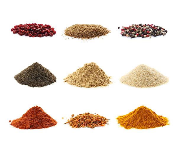 istock Collage of different seasoning on white background 2216730578