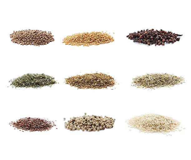 istock Collage of different seasoning on white background 2216730695