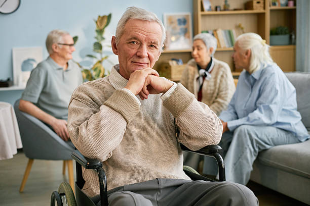 istock Senior Man Relaxing in Comfortable Living Room Setting 2216730752