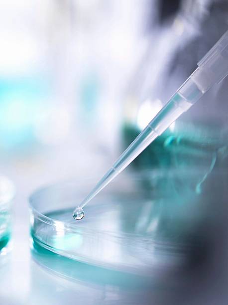 istock Close-up shot of a laboratory experiment, featuring a pipette dispensing a single drop of liquid. 2216731366