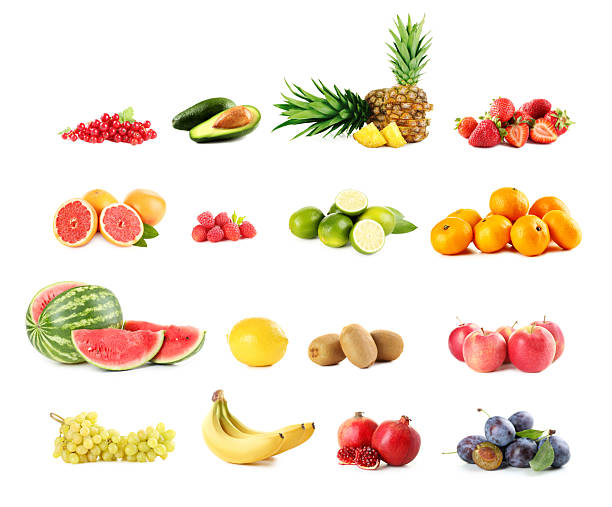 istock Collage of different fruits on white background 2216732118
