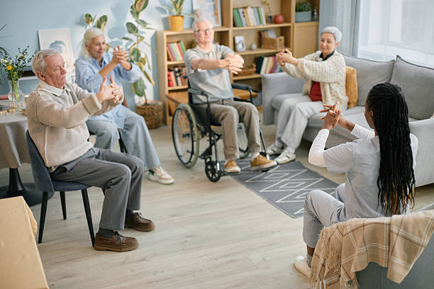 istock Engaging Seniors in Group Exercise Session for Well-Being 2216733332