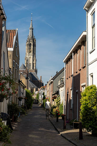 istock Handsome senior man walking through Delft whilst on a coastal vacation 2216737655