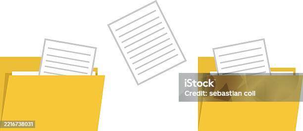 Copy Paste Transaction Pc Folder File Concept Stock Illustration ...