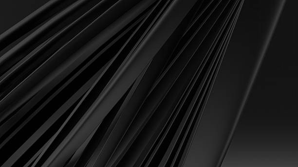 istock Modern art abstract background made of curves on black matte texture 2216769154