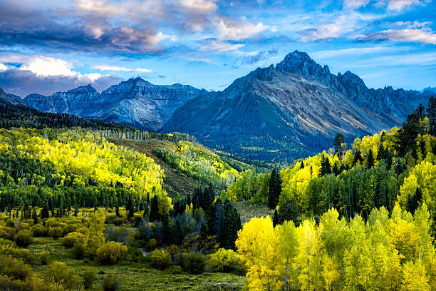 istock Colorado Sunset Over Mountains and Forest 2216775220