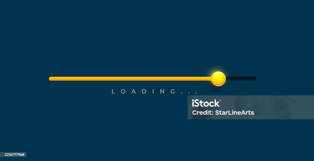 Yellow Loading Or Process Slider Bar For Web App Stock Illustration ...