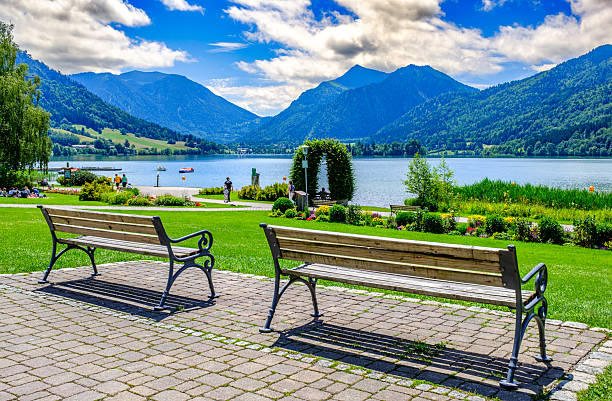 famous schliersee in bavaria - germany