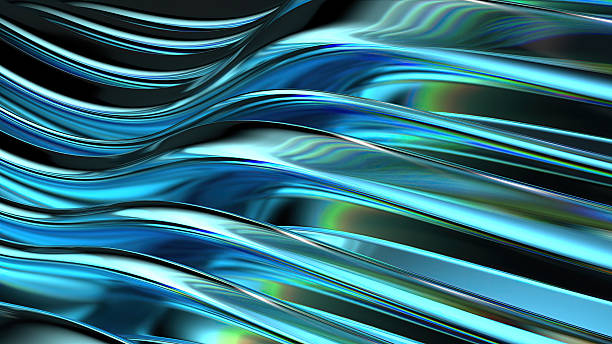 istock Blue purple chrome refraction water-like delicate luxury design abstract background 2216783201