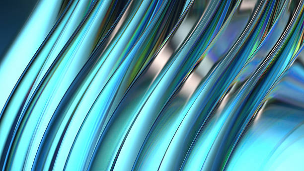 istock Blue purple chrome refraction watery modern curve delicacy abstract background 2216784096