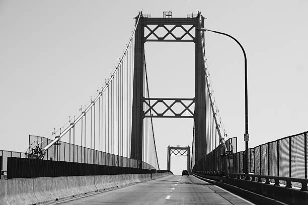 istock Iconic Vincent Thomas Bridge in Black and White, Long Beach California 2216789021