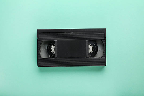 istock Video cassette tape on mint background 2216789908