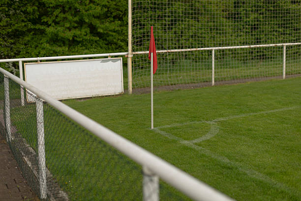 istock A Corner Flag Positioned at a Soccer Field Surrounded by Green Grass 2216801209