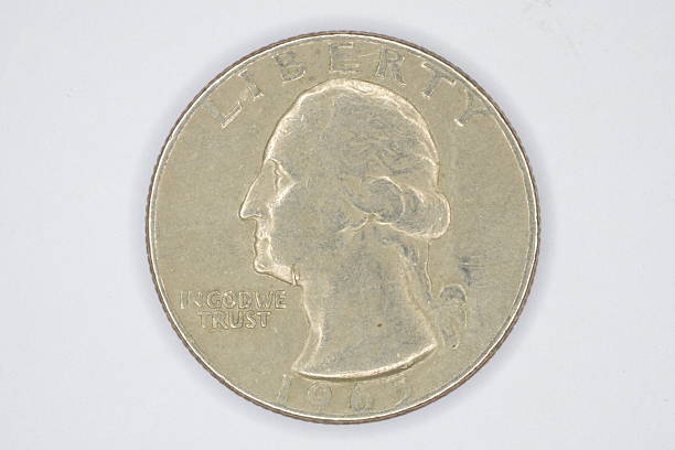 istock Quarter dollar coin, USA 2216804028