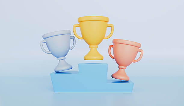 istock Championship Trophy on the podium with copy space for text or message 2216804983