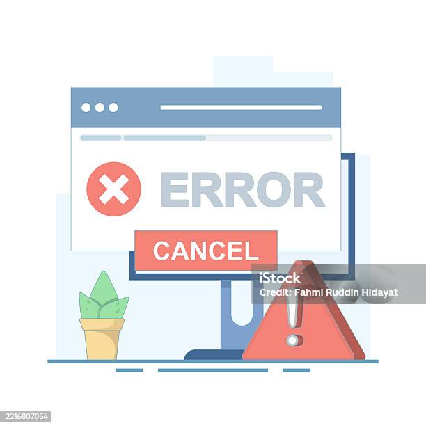 Design System Error Message Ilustración de System Error Suppression Concept Operating System Error ...