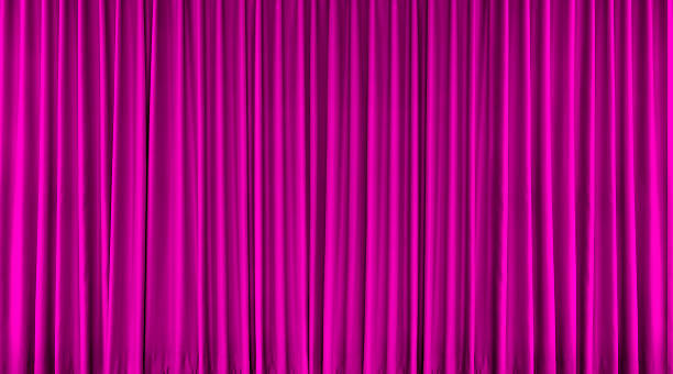 istock Light purple long curtains for the background. 2216809554