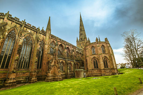 Views around Lichfield Cathedral, Staffordshire, England.