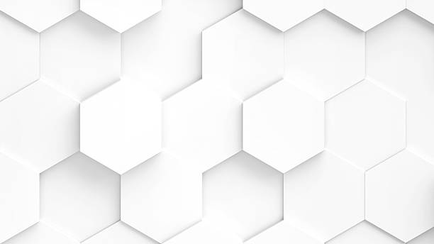istock White hexagons geometric background, minimal honeycomb pattern wallpaper. 2216815622