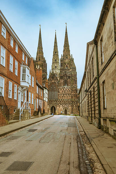 Views around Lichfield Cathedral, Staffordshire, England.