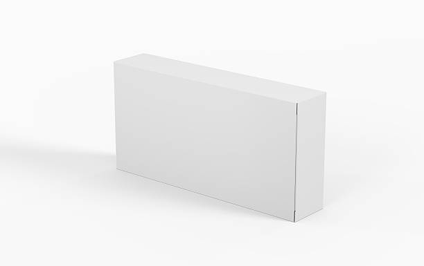 Blank cardboard box isolated on white background.