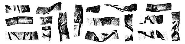 istock Duct tape scotch set photocopy stipple vector illustration 2216820075